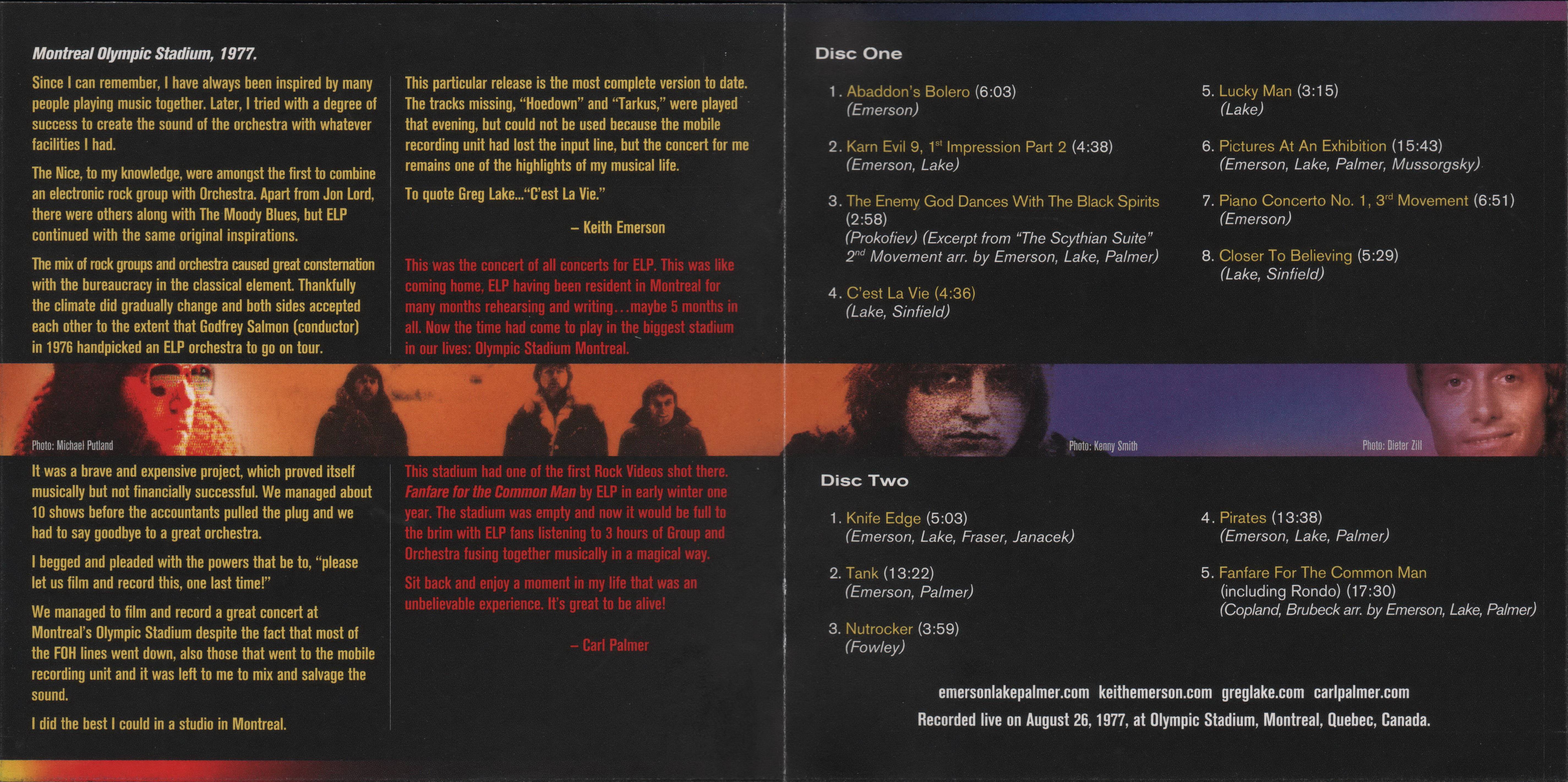 Emerson, Lake and Palmer Live In Montreal 1977 [Booklet02 usa]